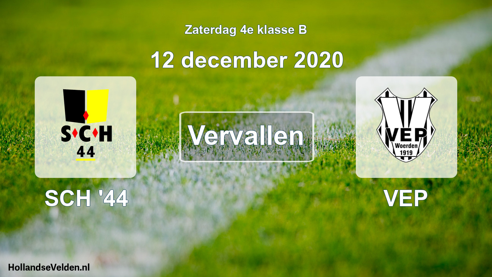 Scheduled Match: SCH '44 - VEP (12 December 2020)