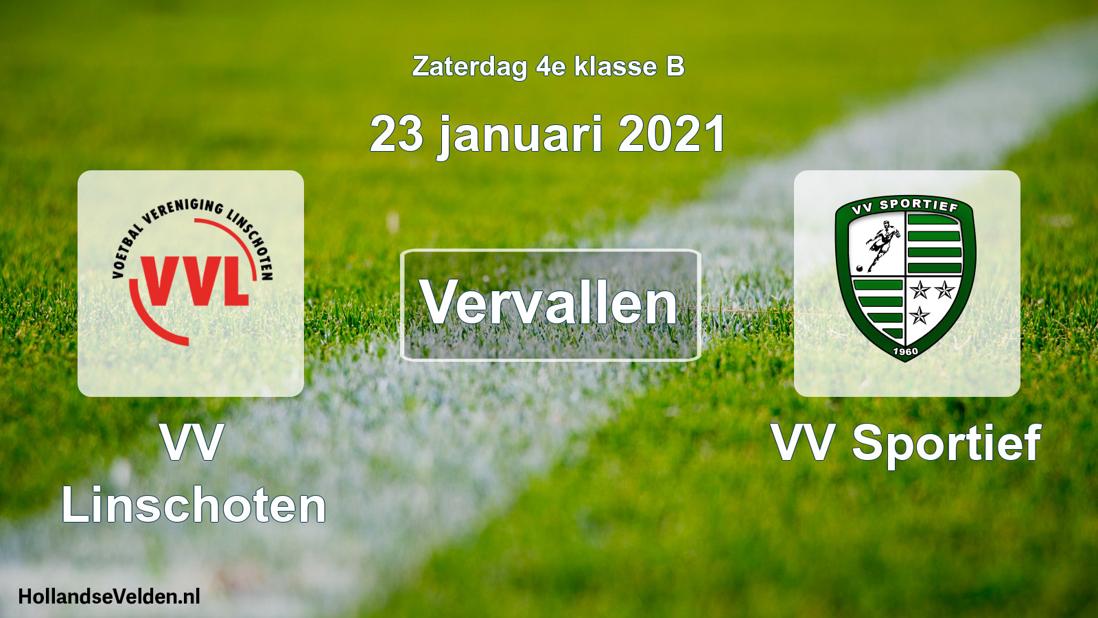Scheduled Match: VV Linschoten - VV Sportief (23 January 2021)