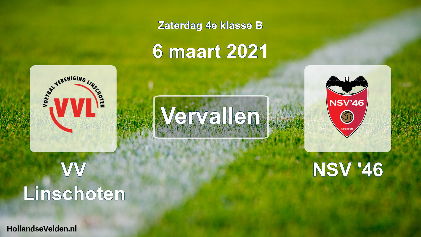 Scheduled Match: VV Linschoten - NSV '46 (6 March 2021)