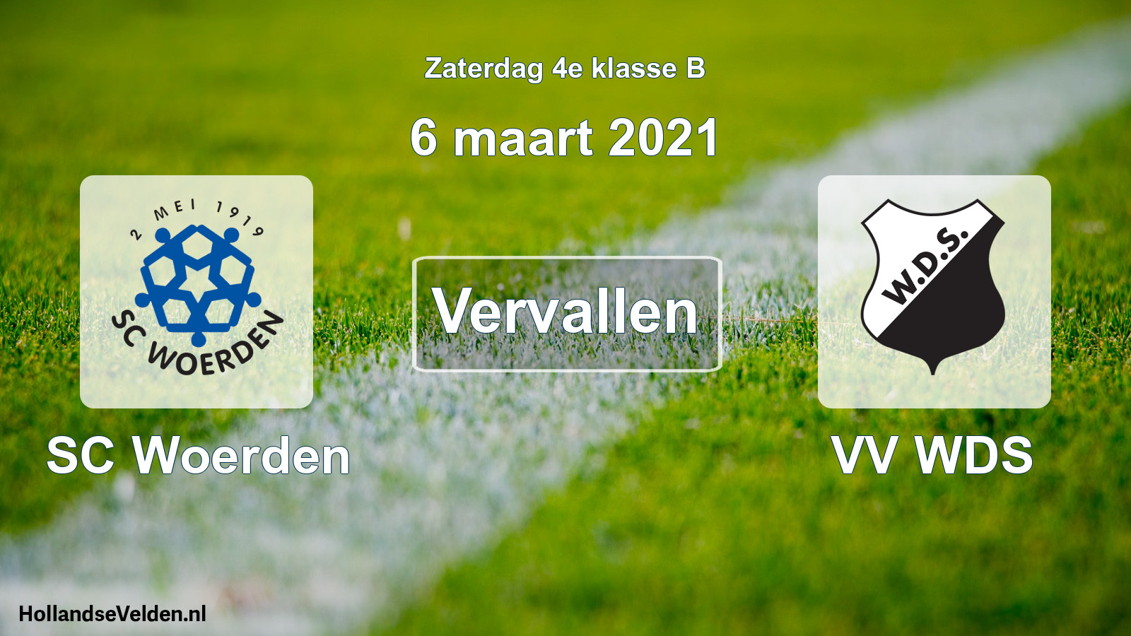 Scheduled Match: SC Woerden - VV WDS (6 March 2021)