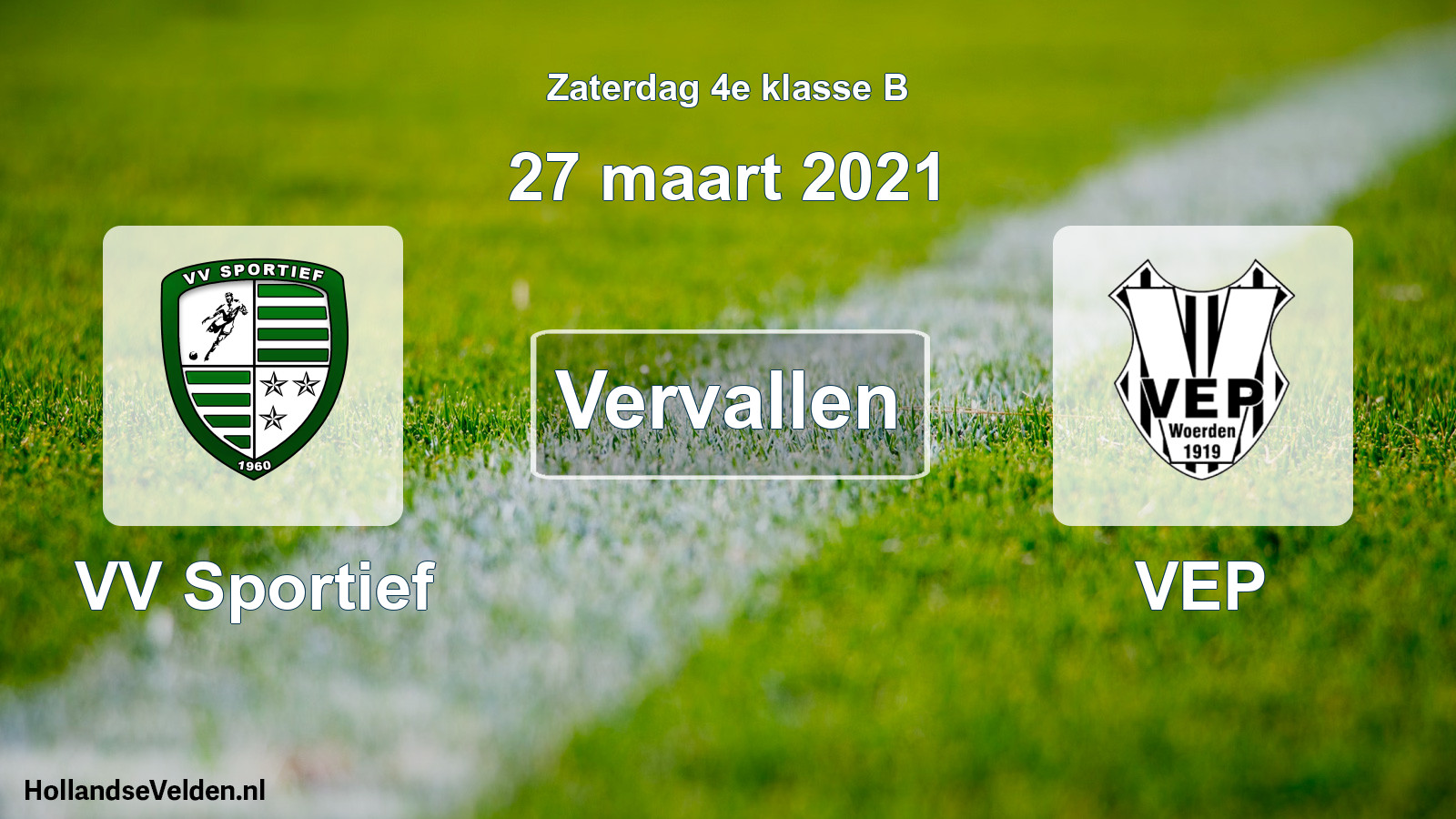 Scheduled Match: VV Sportief - VEP (27 March 2021)
