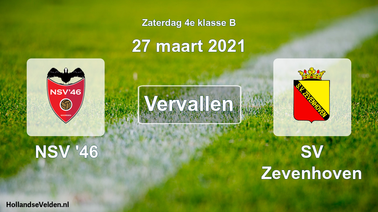 Scheduled Match: NSV '46 - SV Zevenhoven (27 March 2021)