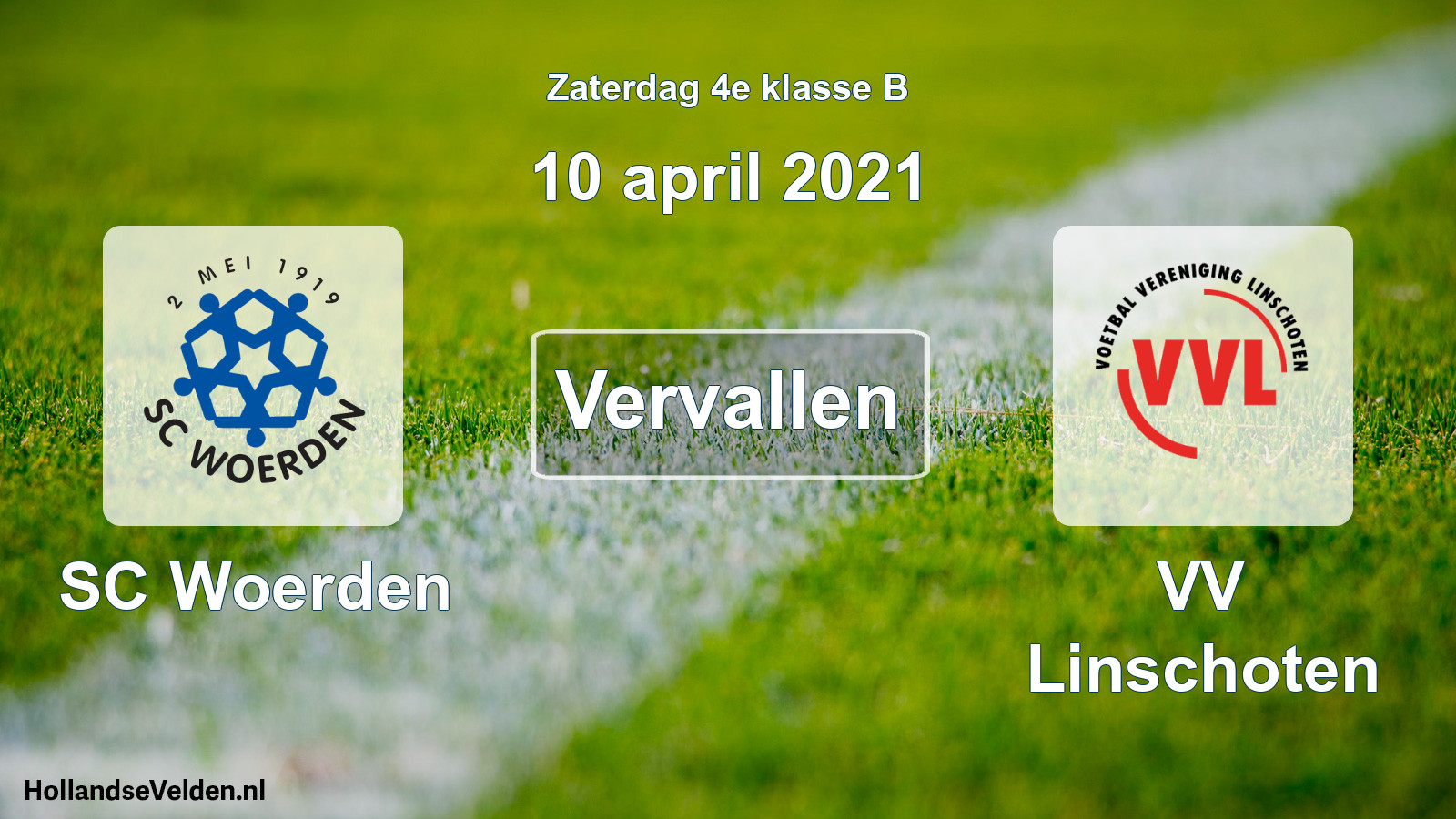 Scheduled Match: SC Woerden - VV Linschoten (10 April 2021)