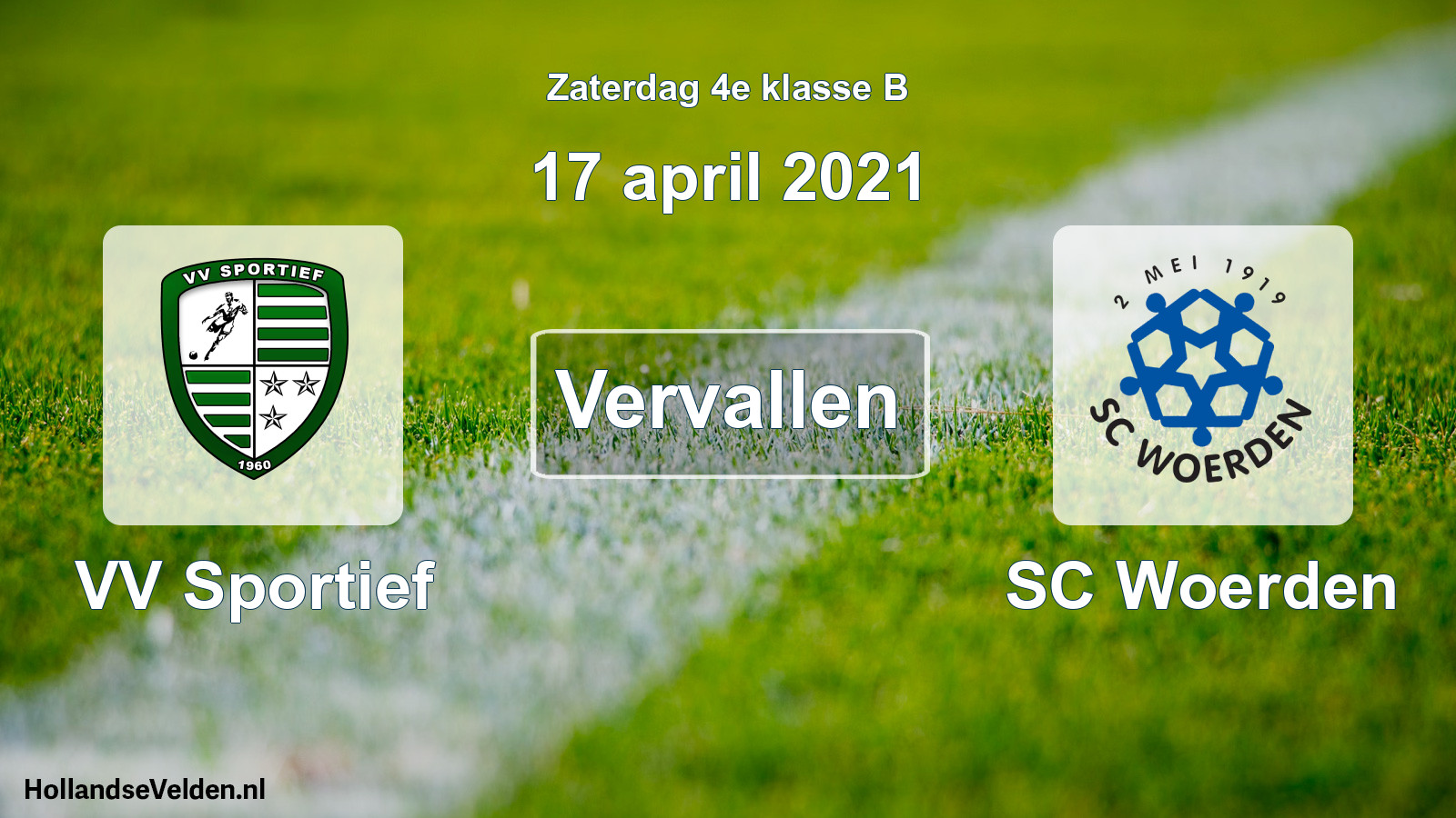 Scheduled Match: VV Sportief - SC Woerden (17 April 2021)
