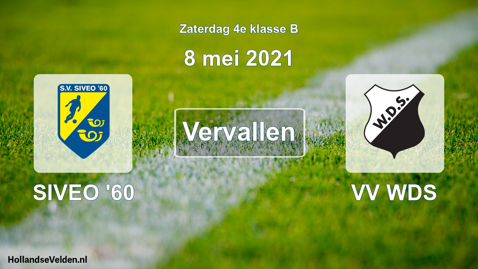 Scheduled Match: SIVEO '60 - VV WDS (8 May 2021)