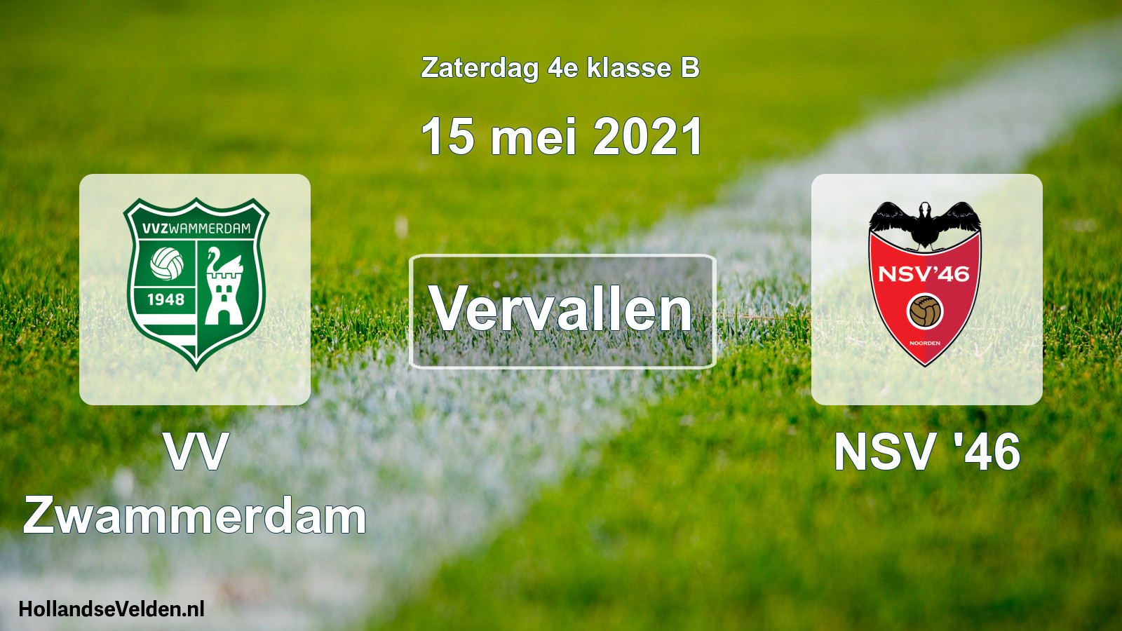 Scheduled Match: VV Zwammerdam - NSV '46 (15 May 2021)