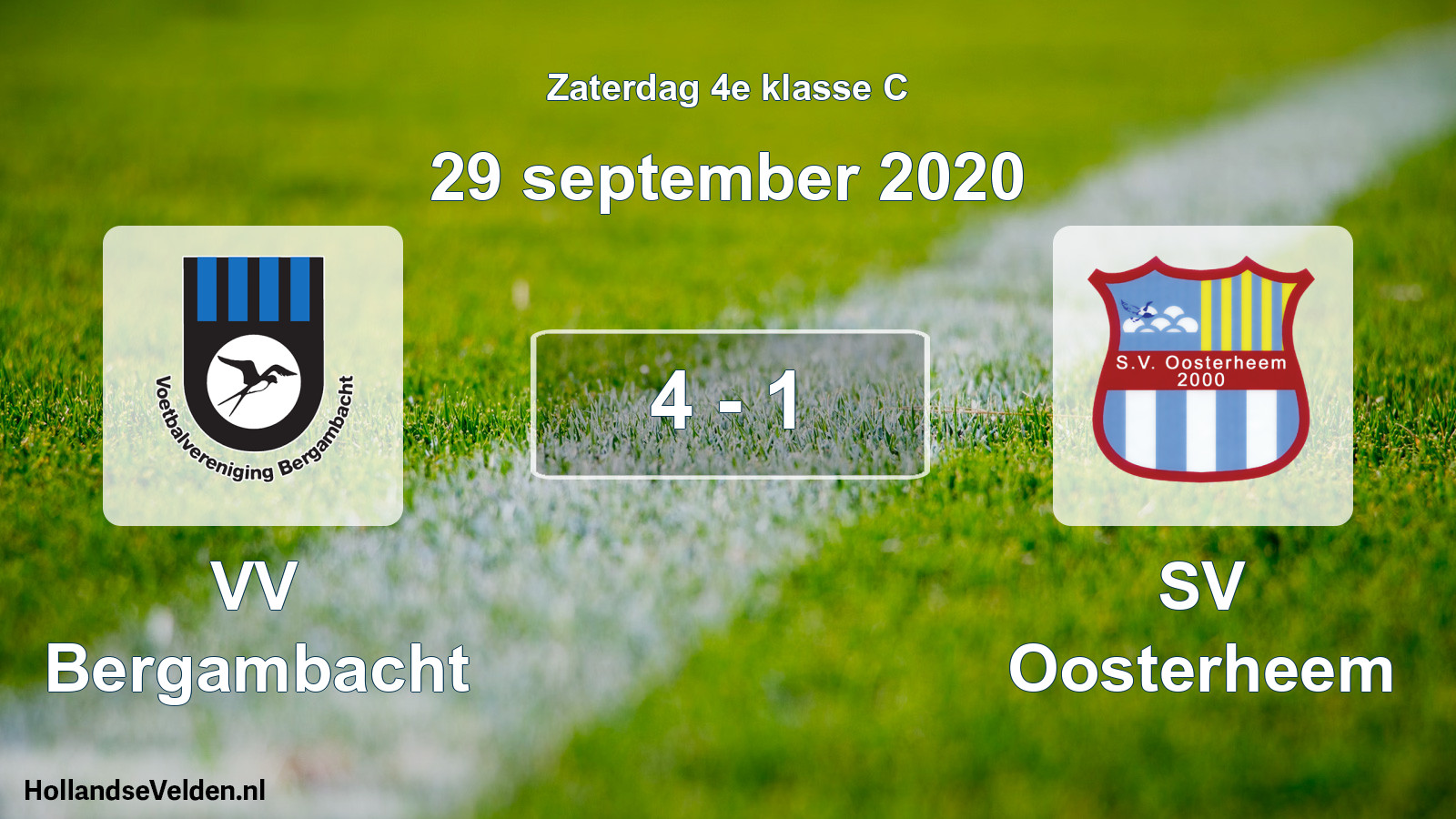 Total number of matches played: VV Bergambacht - SV Oosterheem 4 - 1 (29 September 2020)