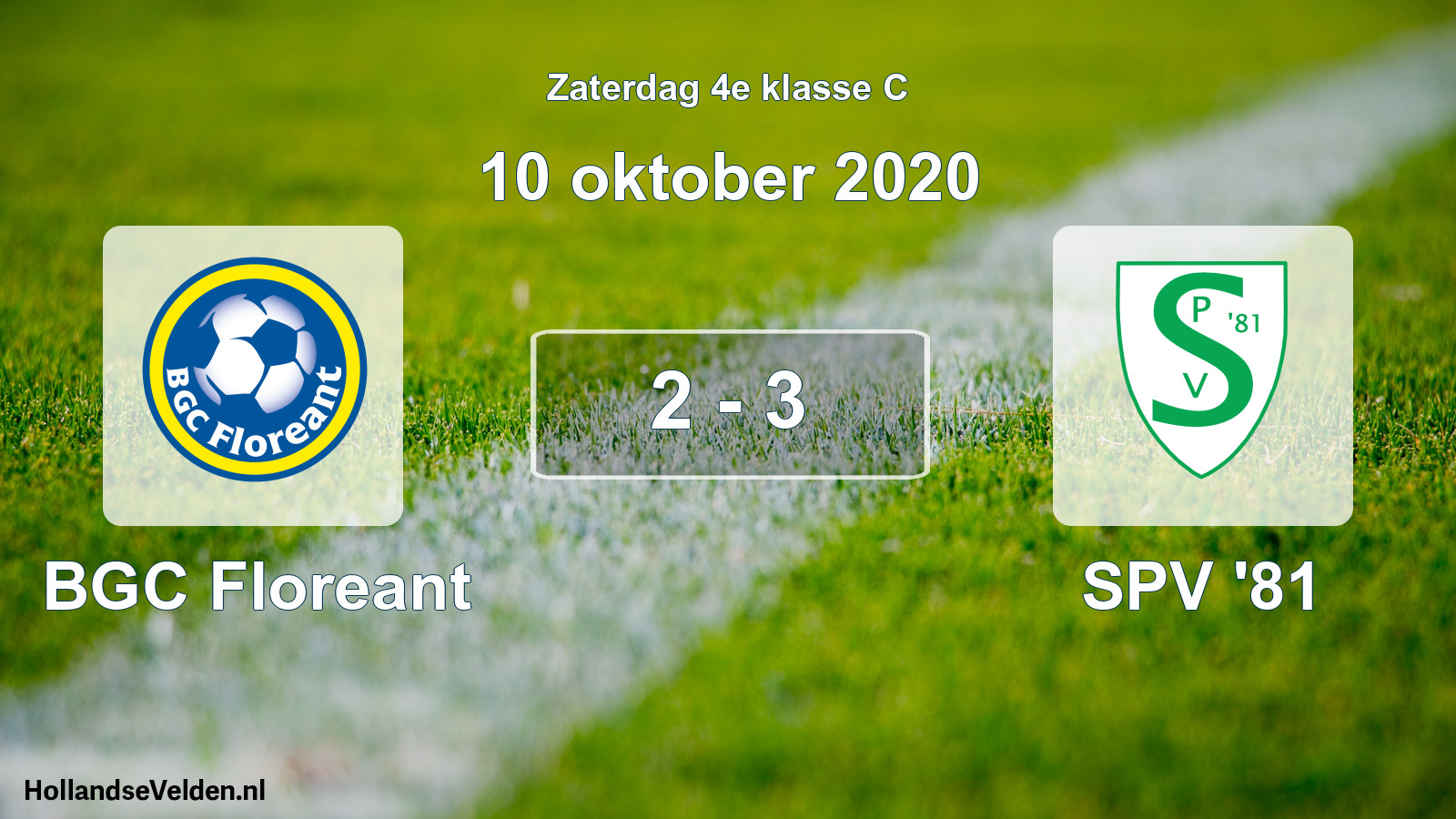 Total number of matches played: BGC Floreant - SPV '81 2 - 3 (10 October 2020)