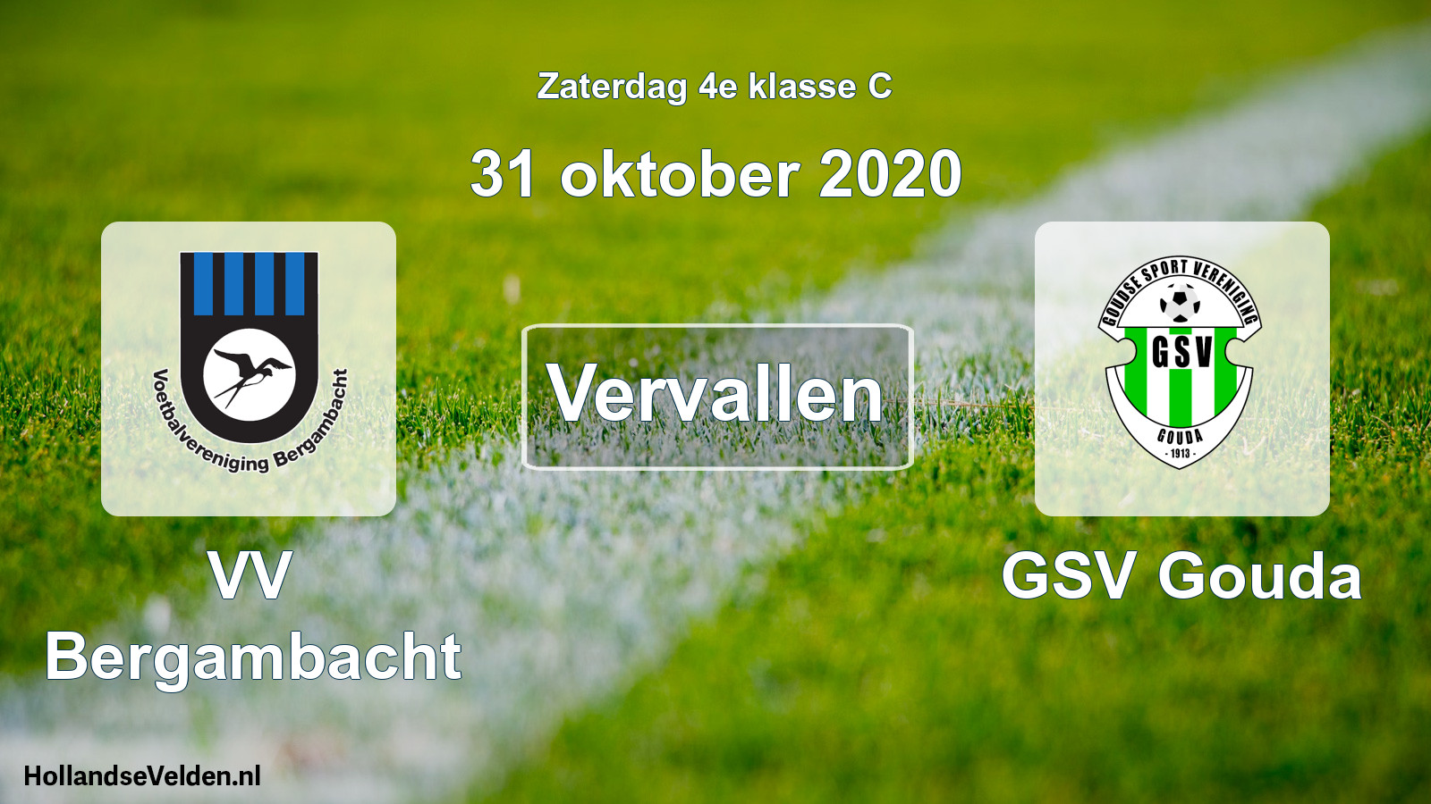 Scheduled Match: VV Bergambacht - GSV Gouda (31 October 2020)