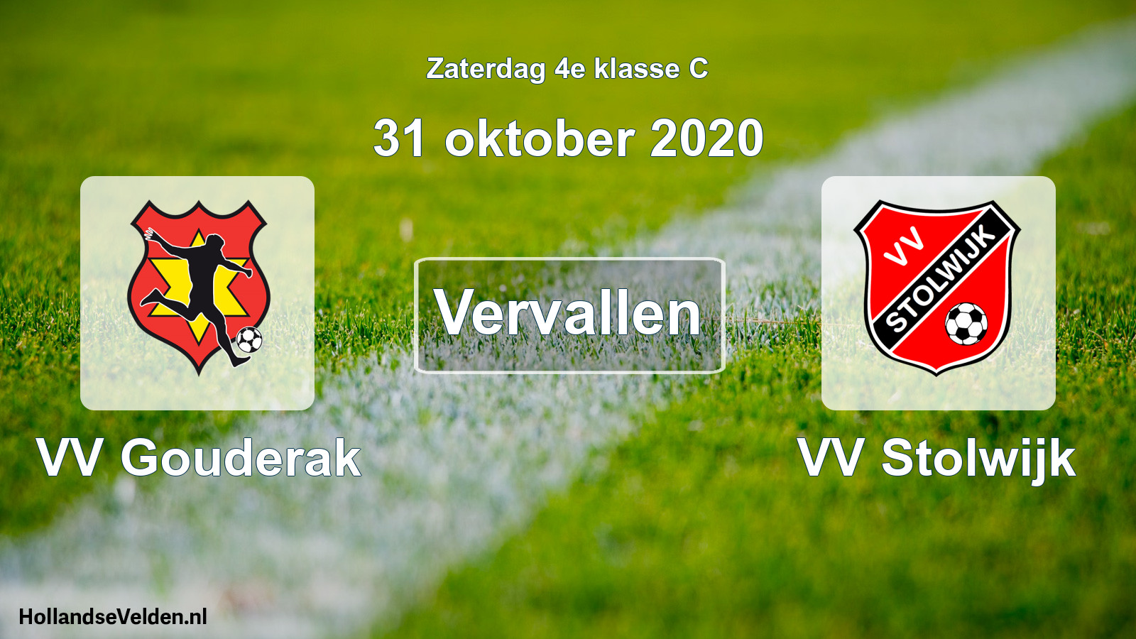 Scheduled Match: VV Gouderak - VV Stolwijk (31 October 2020)