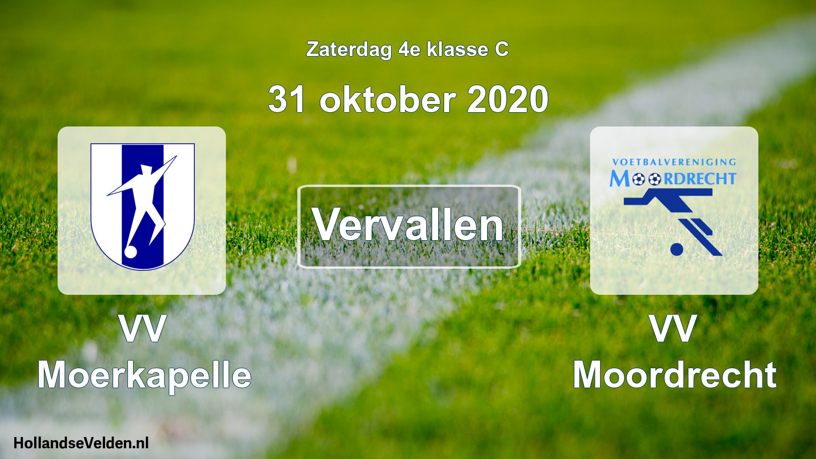 Scheduled Match: VV Moerkapelle - VV Moordrecht (31 October 2020)