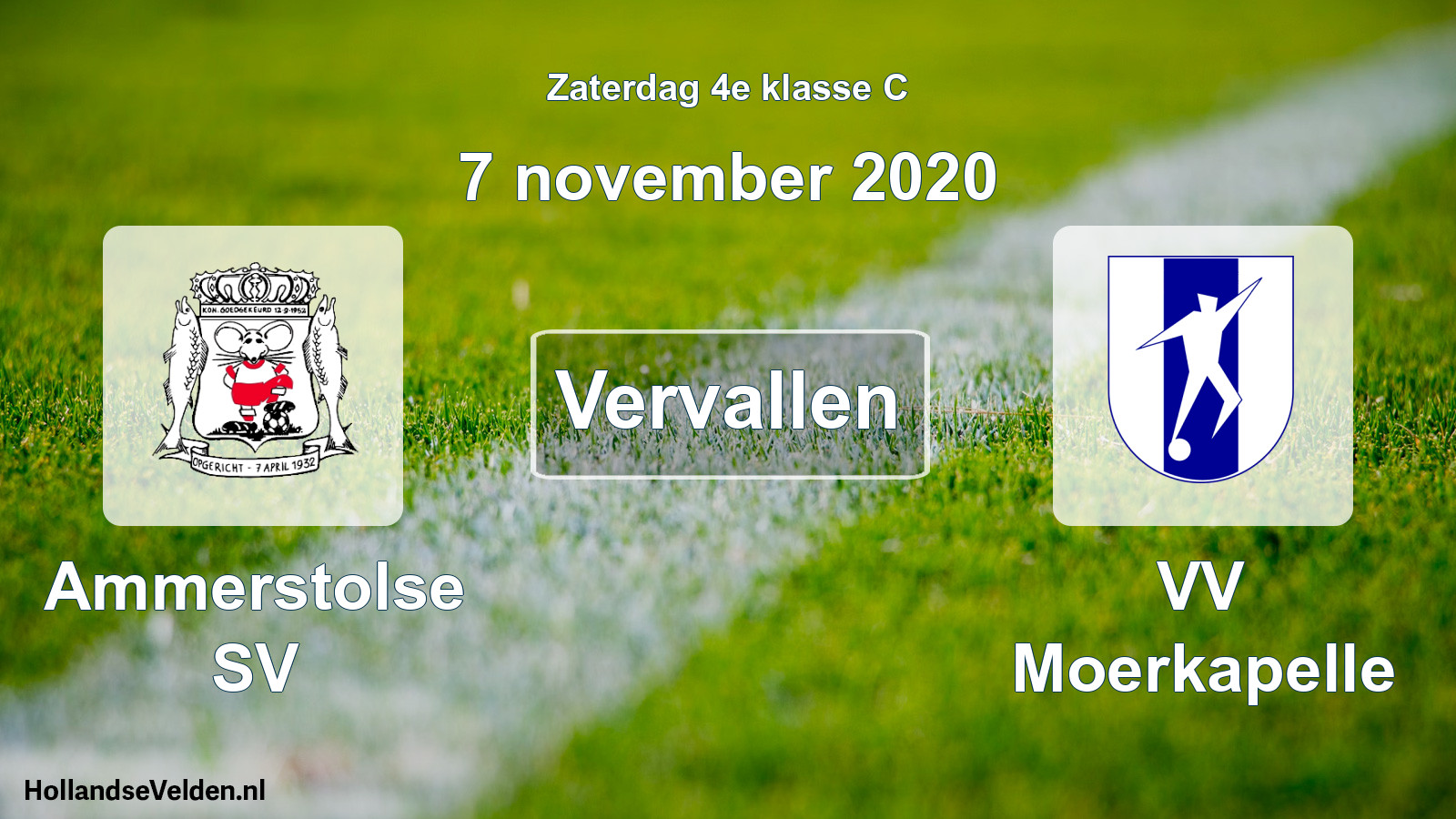 Scheduled Match: Ammerstolse SV - VV Moerkapelle (7 November 2020)