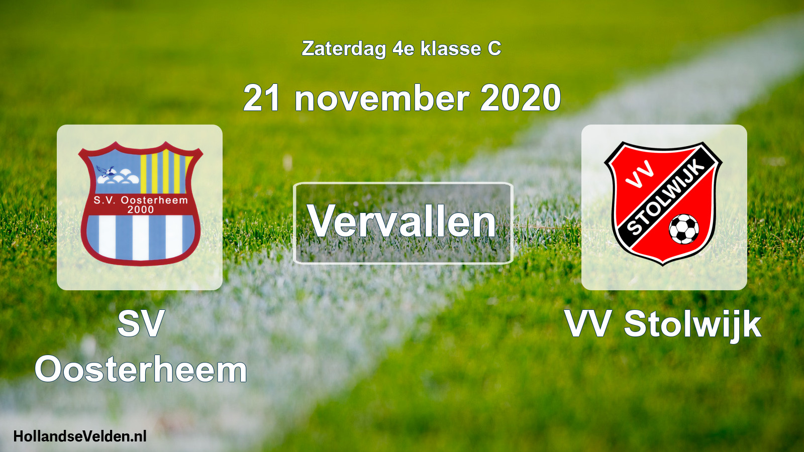 Scheduled Match: SV Oosterheem - VV Stolwijk (21 November 2020)