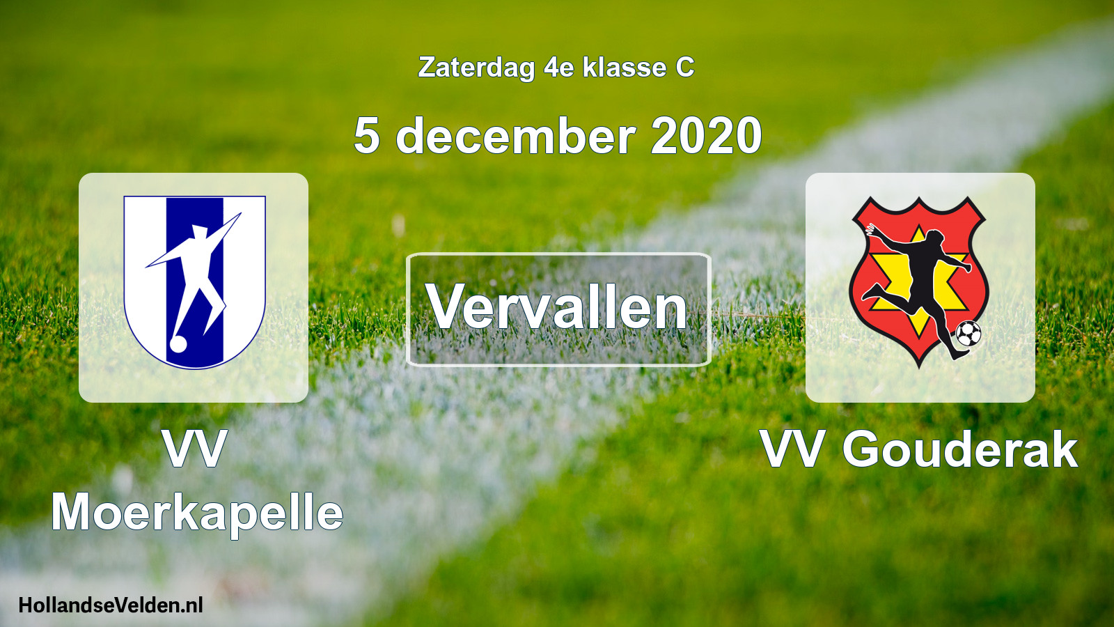 Scheduled Match: VV Moerkapelle - VV Gouderak (5 December 2020)