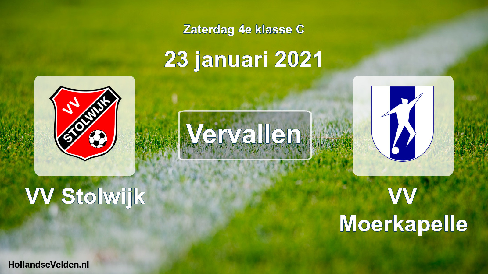 Scheduled Match: VV Stolwijk - VV Moerkapelle (23 January 2021)