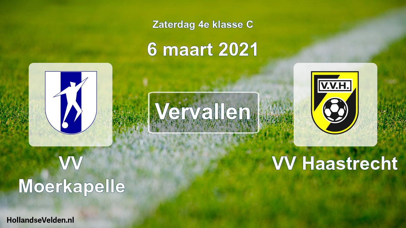 Scheduled Match: VV Moerkapelle - VV Haastrecht (6 March 2021)