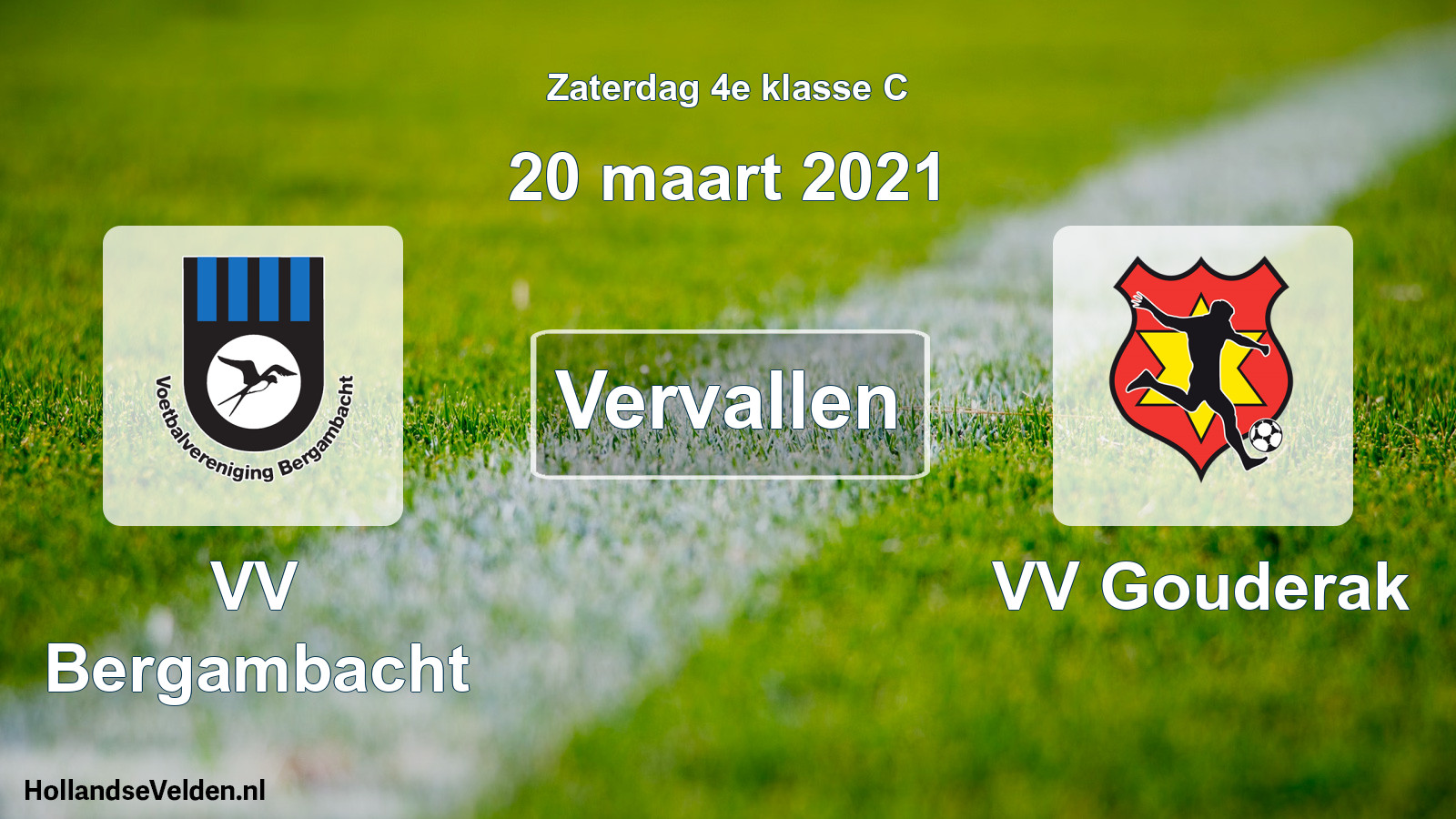 Scheduled Match: VV Bergambacht - VV Gouderak (20 March 2021)
