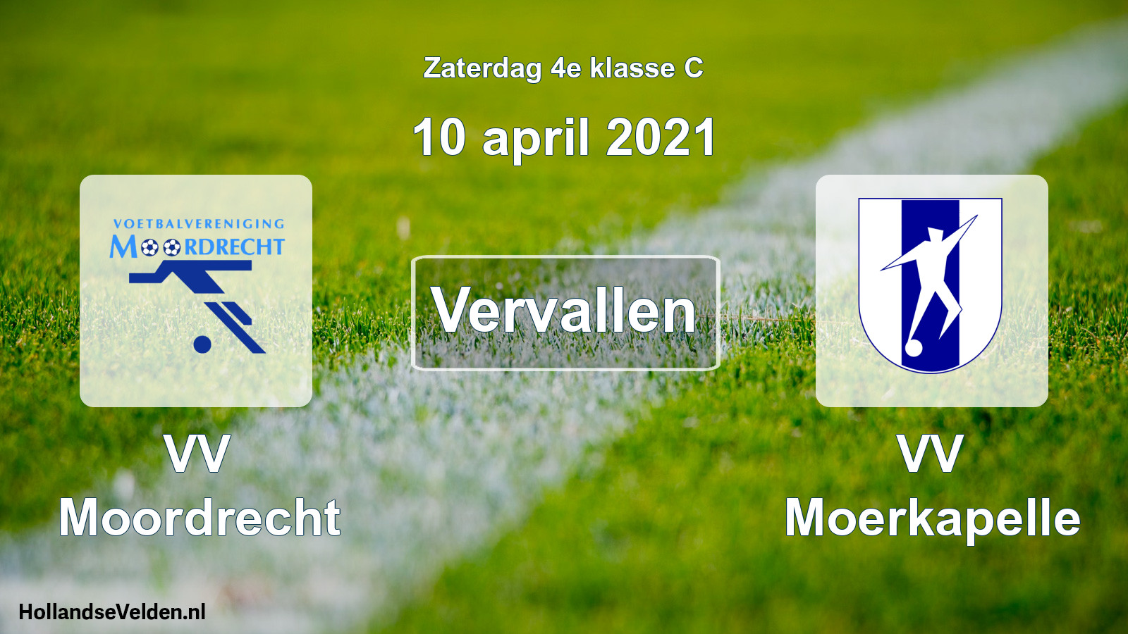 Scheduled Match: VV Moordrecht - VV Moerkapelle (10 April 2021)