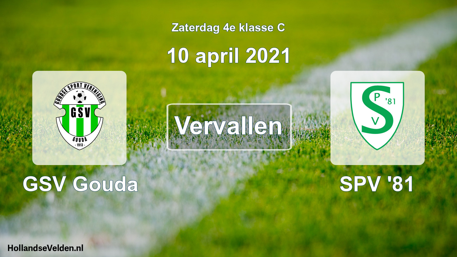 Scheduled Match: GSV Gouda - SPV '81 (10 April 2021)