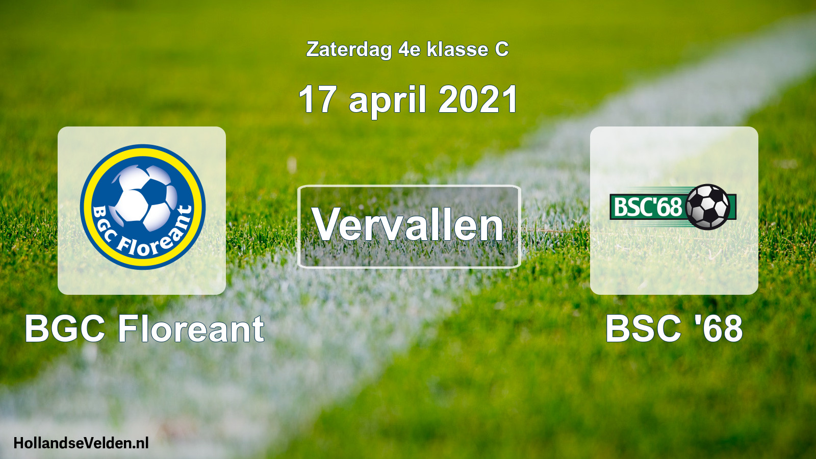 Scheduled Match: BGC Floreant - BSC '68 (17 April 2021)