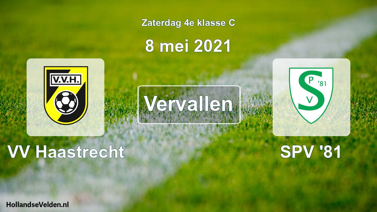Scheduled Match: VV Haastrecht - SPV '81 (8 May 2021)