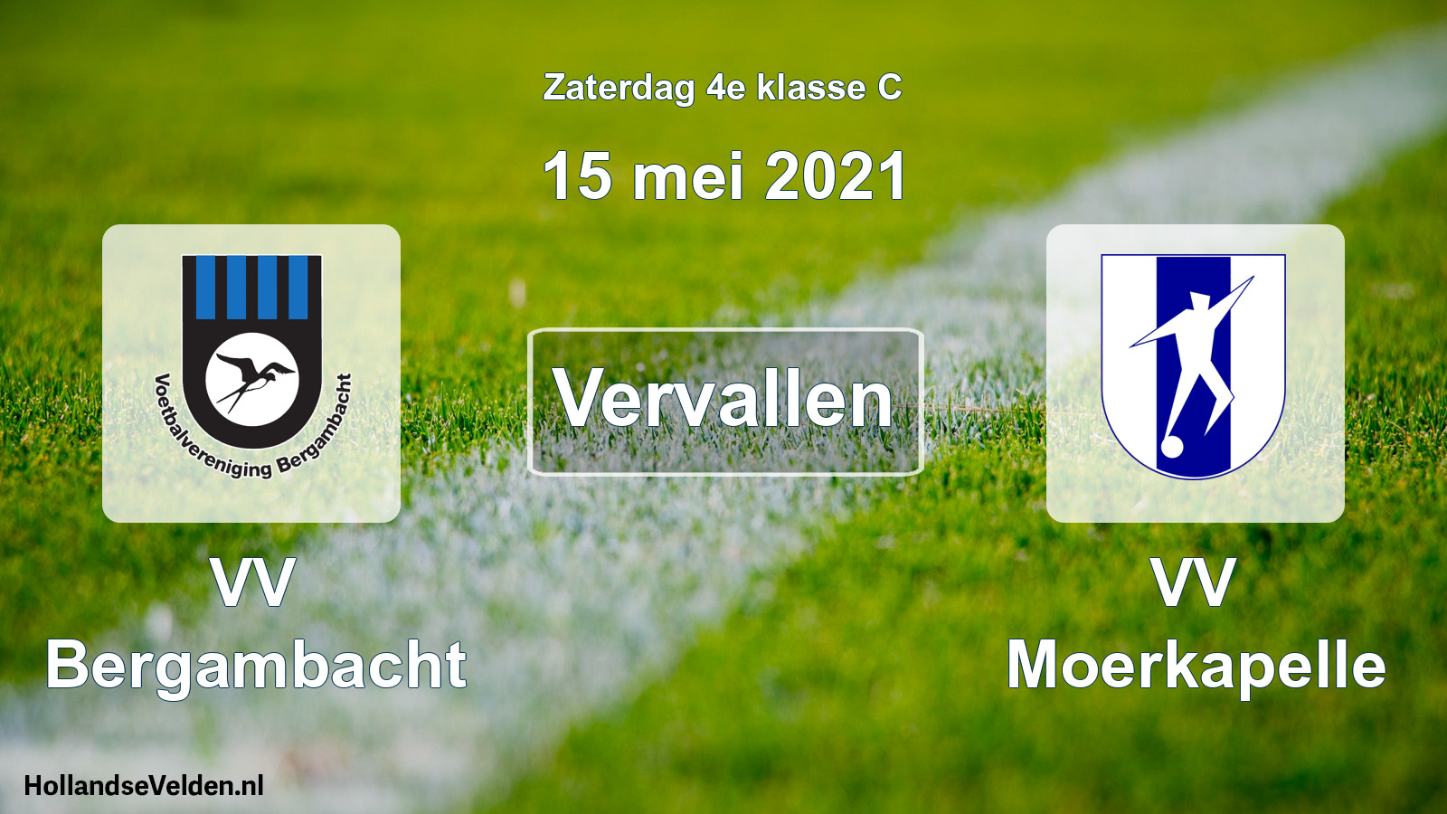 Scheduled Match: VV Bergambacht - VV Moerkapelle (15 May 2021)