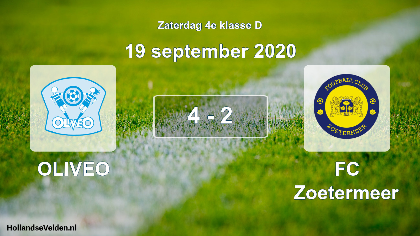 Total number of matches played: OLIVEO - FC Zoetermeer 4 - 2 (19 September 2020)
