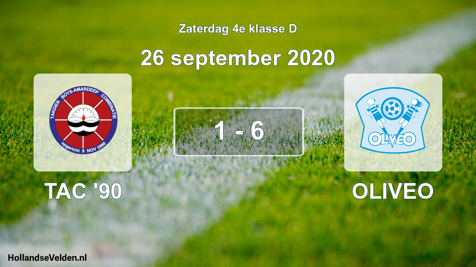 Total number of matches played: TAC '90 - OLIVEO 1 - 6 (26 September 2020)