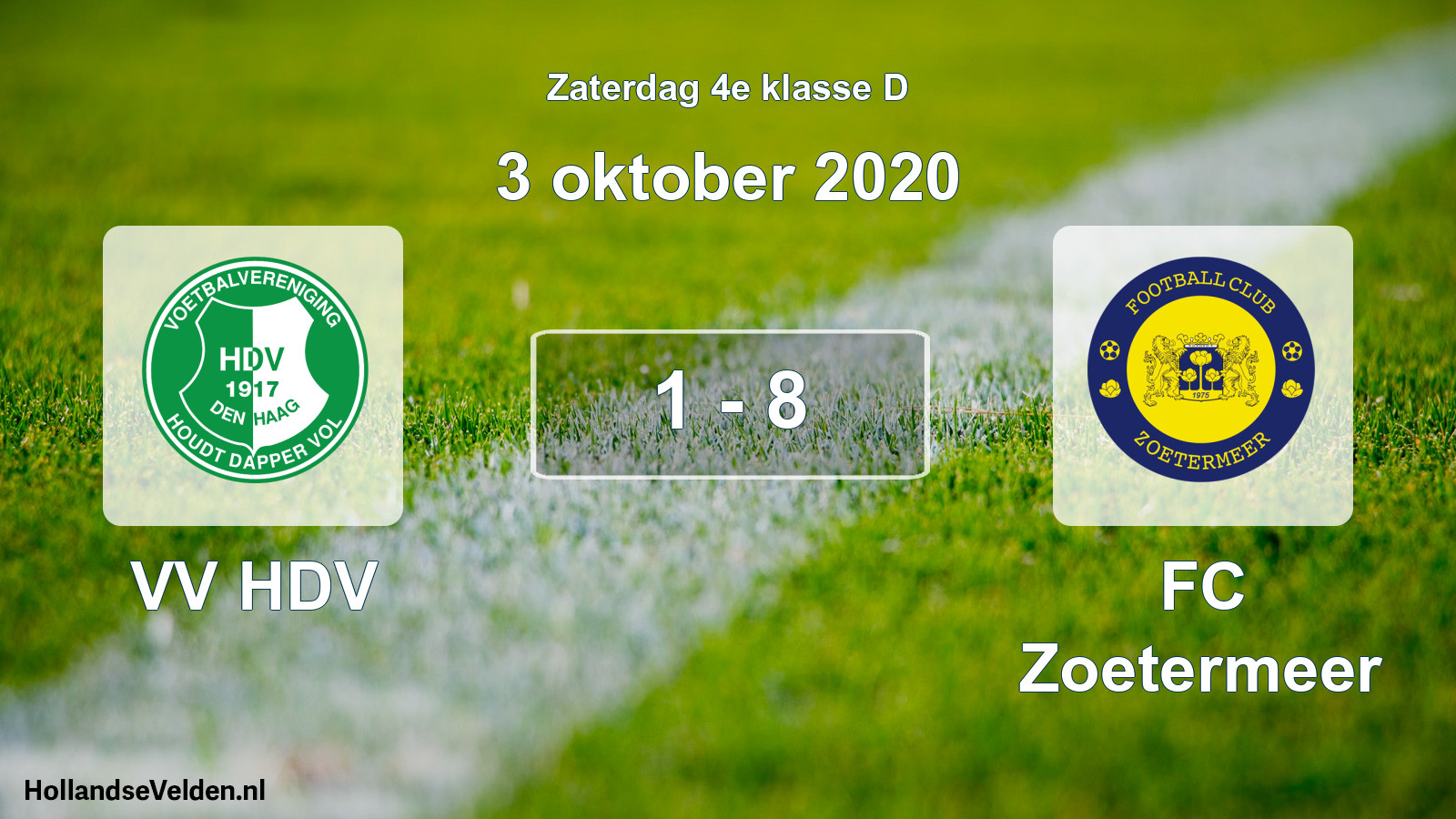 Total number of matches played: VV HDV - FC Zoetermeer 1 - 8 (3 October 2020)