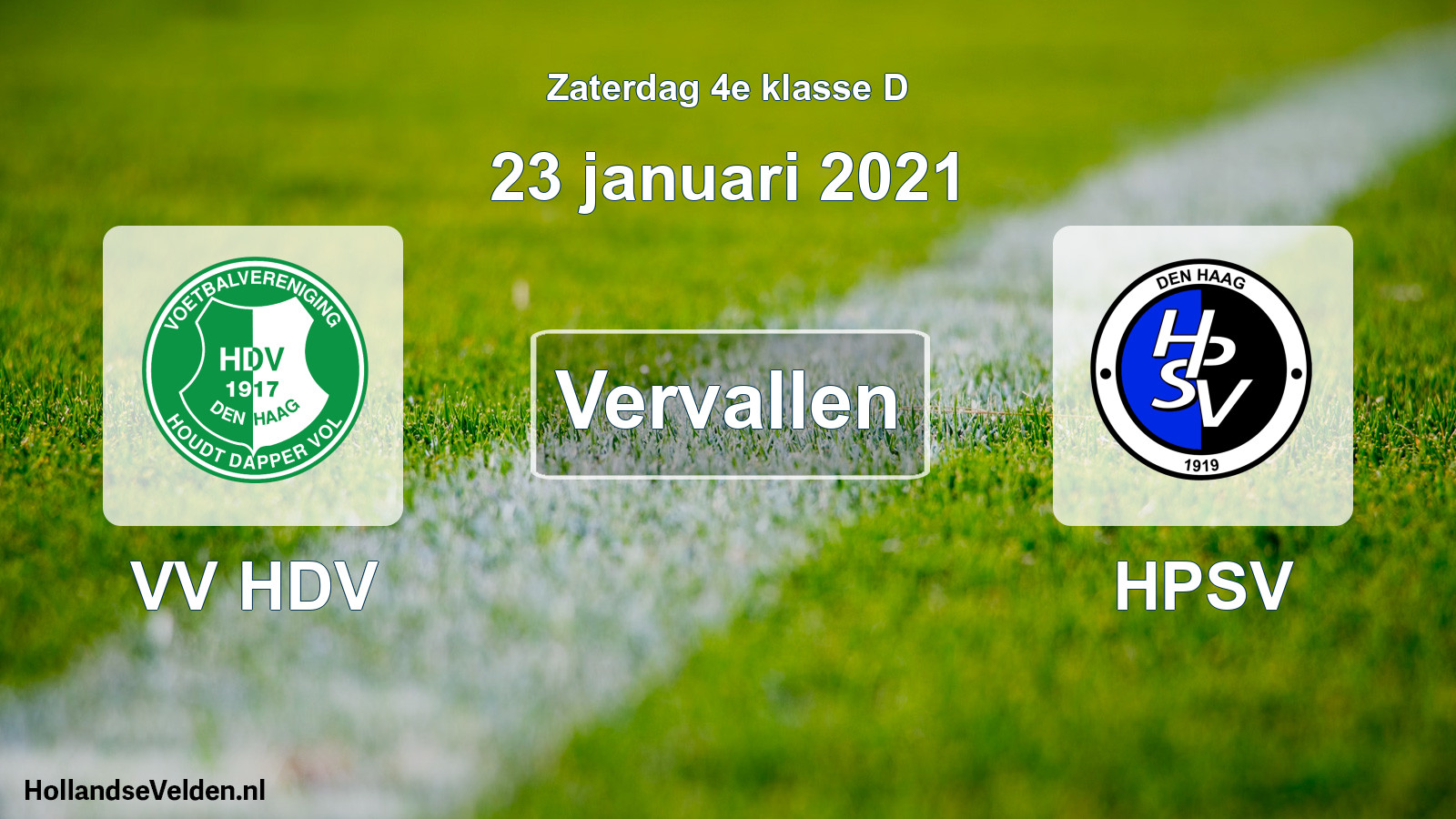Scheduled Match: VV HDV - HPSV (23 January 2021)