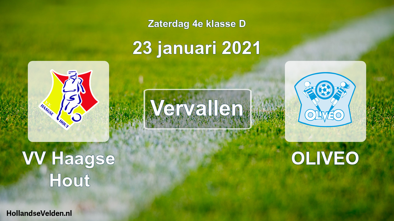 Scheduled Match: VV Haagse Hout - OLIVEO (23 January 2021)