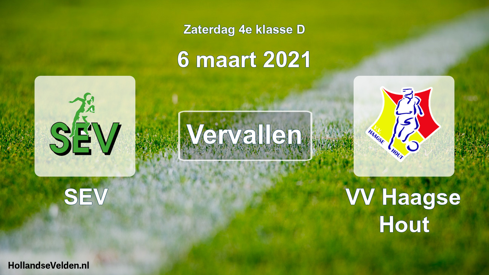 Scheduled Match: SEV - VV Haagse Hout (6 March 2021)