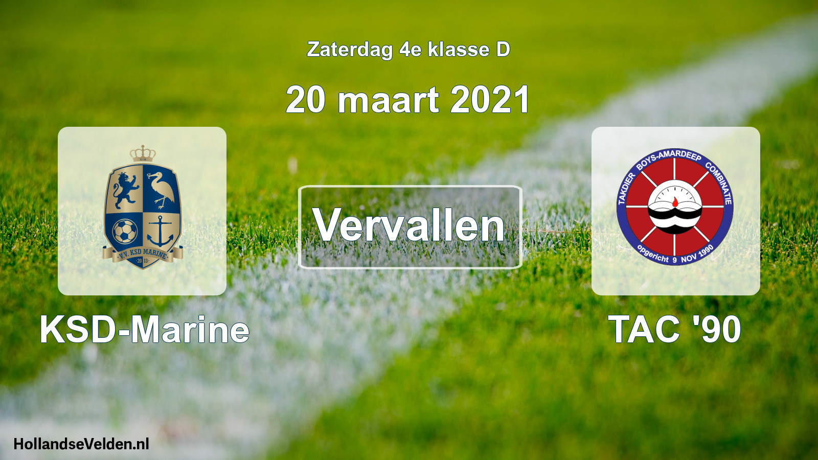 Scheduled Match: KSD-Marine - TAC '90 (20 March 2021)