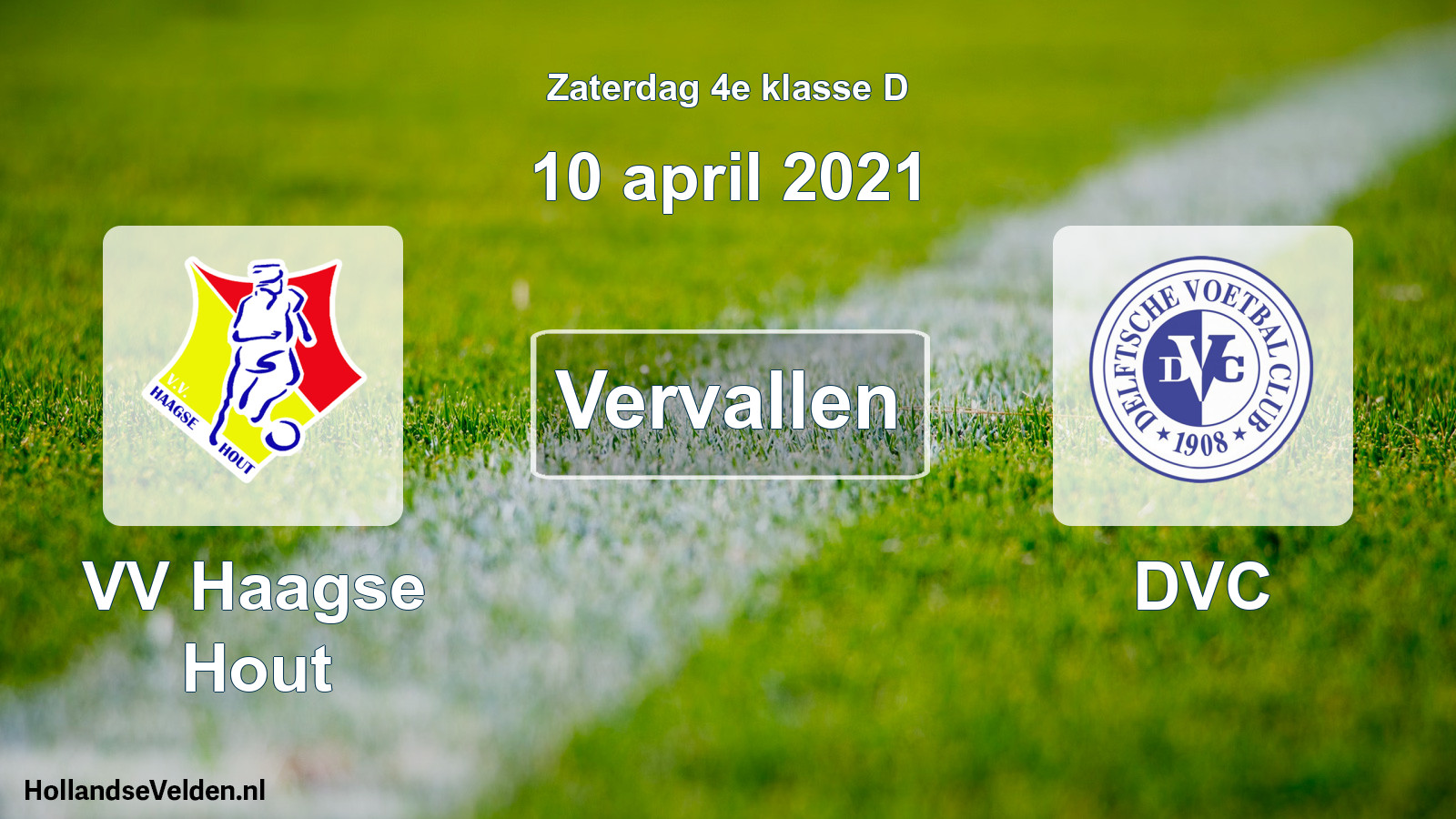 Scheduled Match: VV Haagse Hout - DVC (10 April 2021)