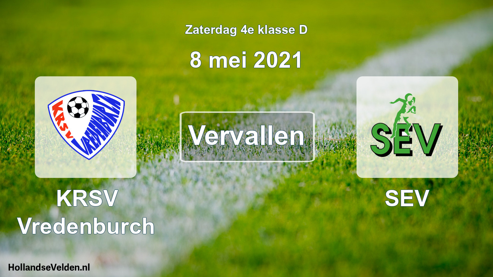 Scheduled Match: KRSV Vredenburch - SEV (8 May 2021)