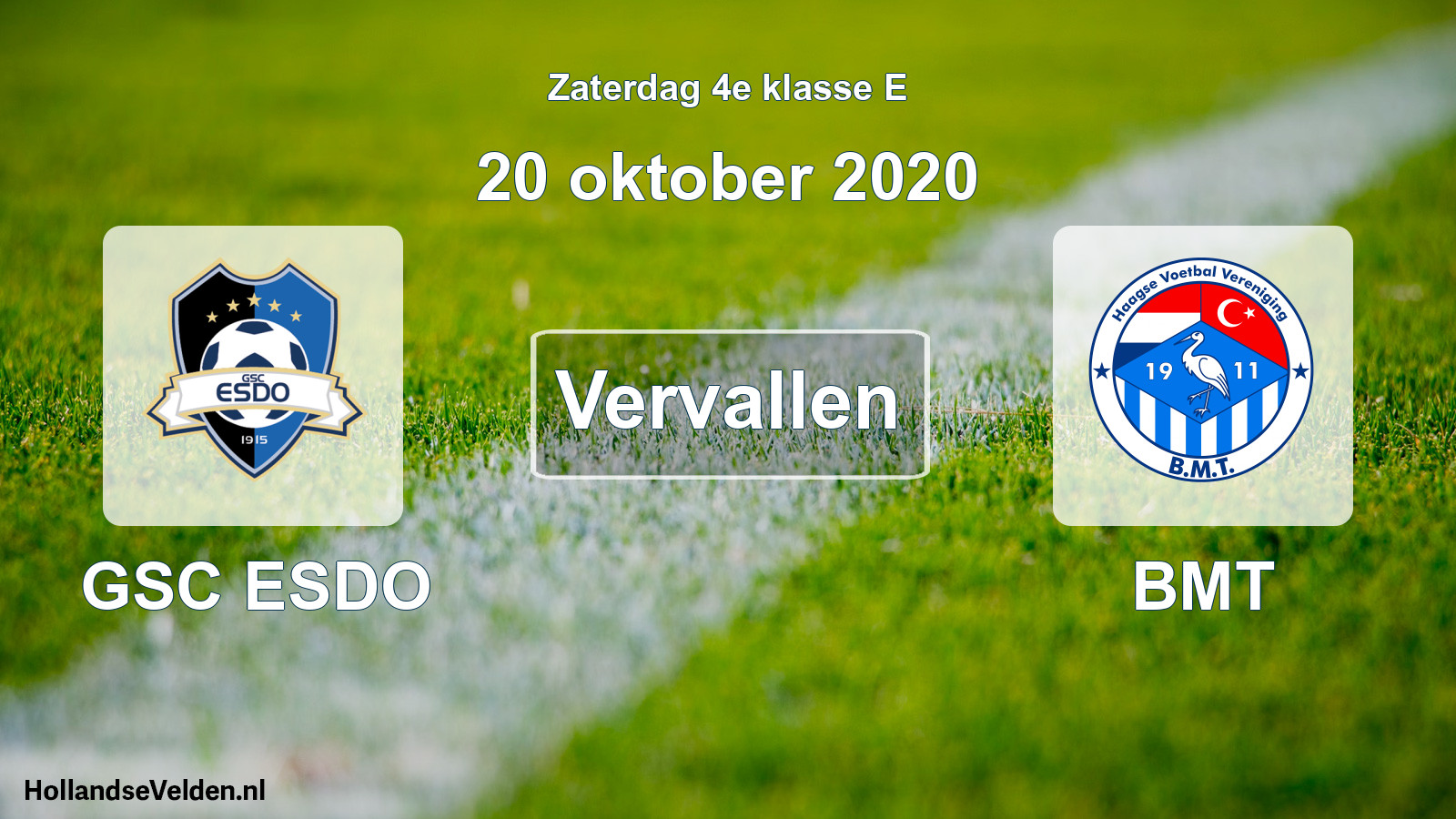 Scheduled Match: GSC ESDO - BMT (20 October 2020)