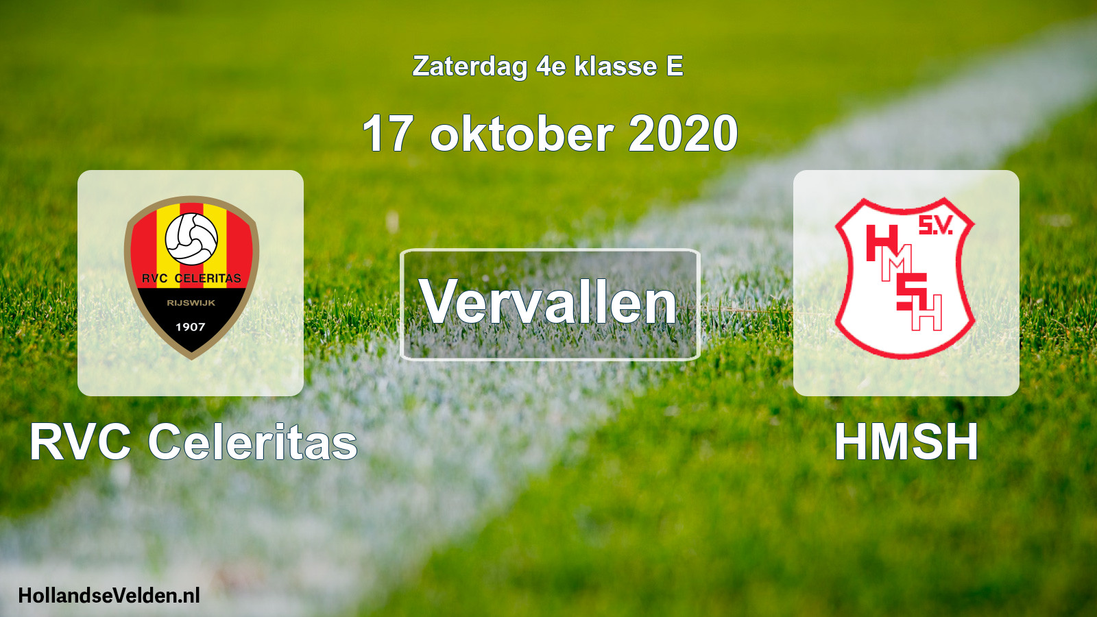 Scheduled Match: RVC Celeritas - HMSH (17 October 2020)