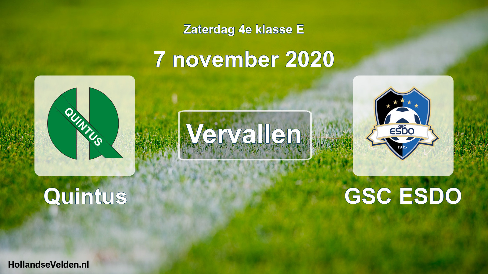 Scheduled Match: Quintus - GSC ESDO (7 November 2020)