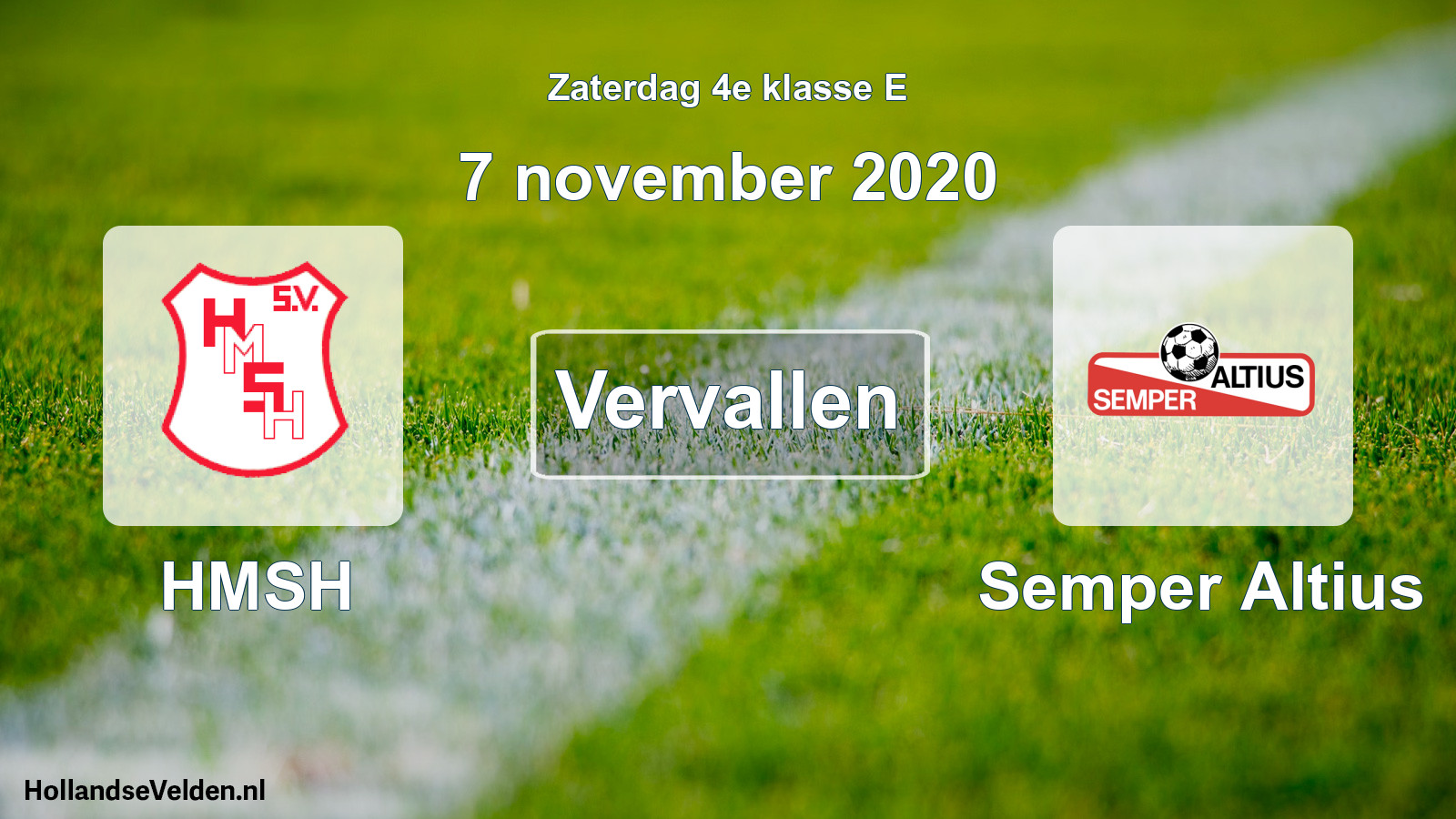 Scheduled Match: HMSH - Semper Altius (7 November 2020)