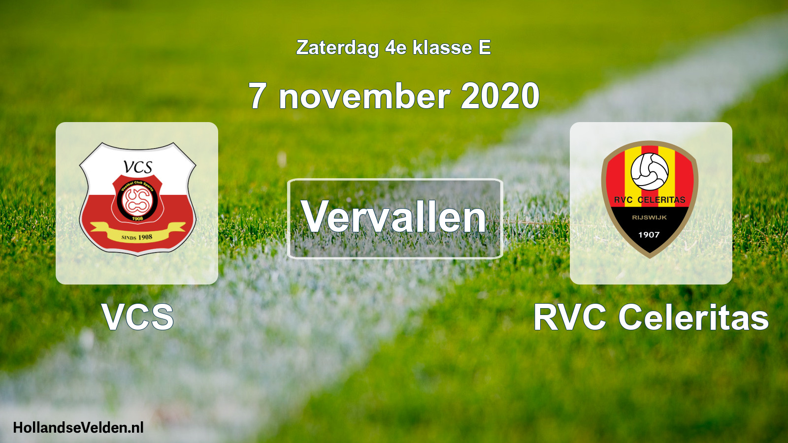 Scheduled Match: VCS - RVC Celeritas (7 November 2020)