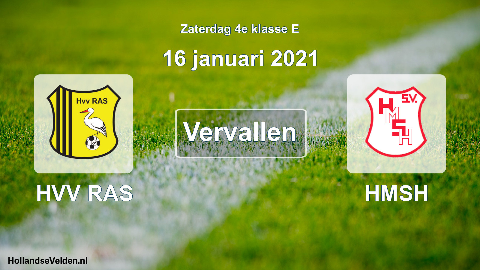 Scheduled Match: HVV RAS - HMSH (16 January 2021)