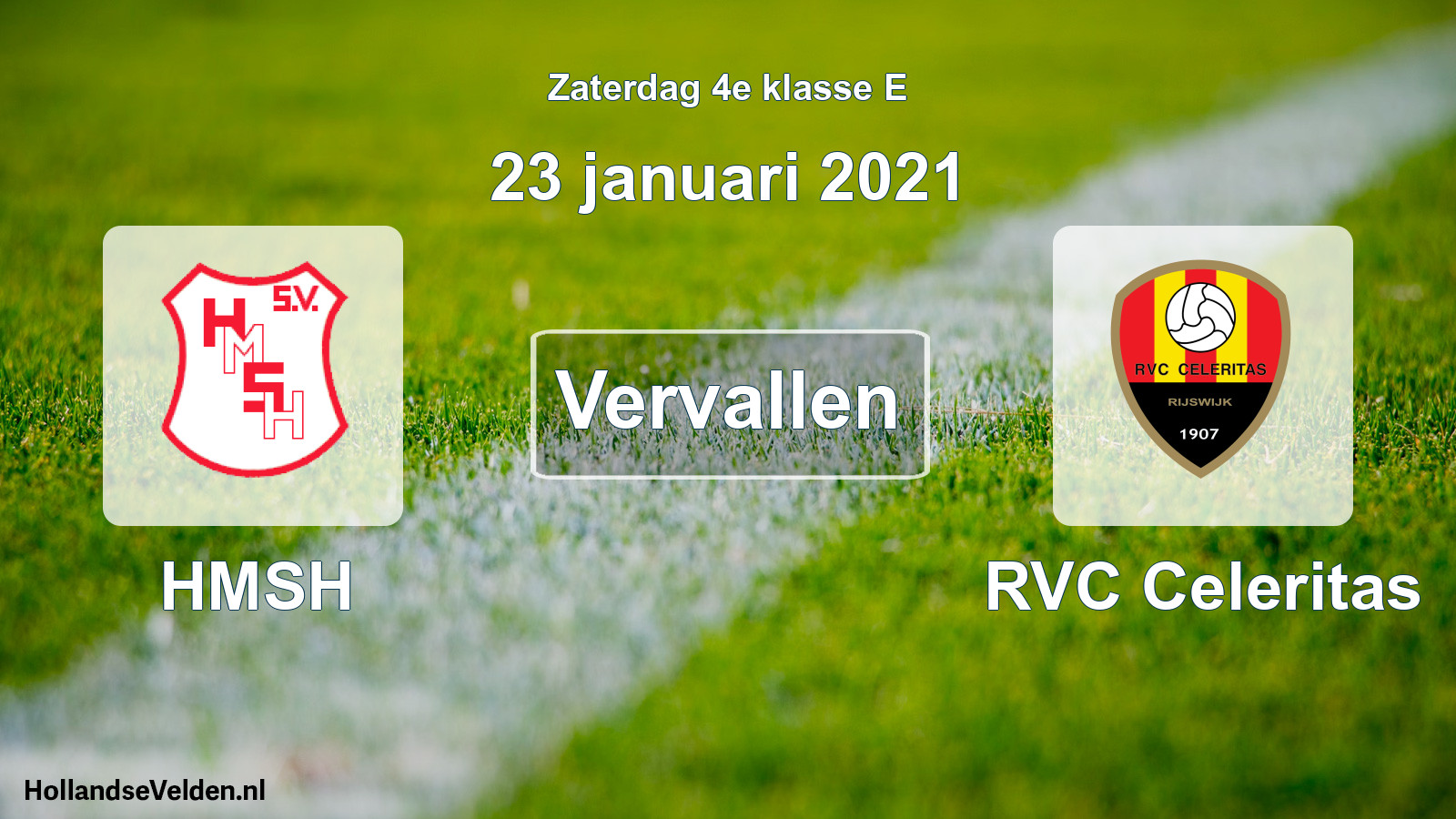 Scheduled Match: HMSH - RVC Celeritas (23 January 2021)