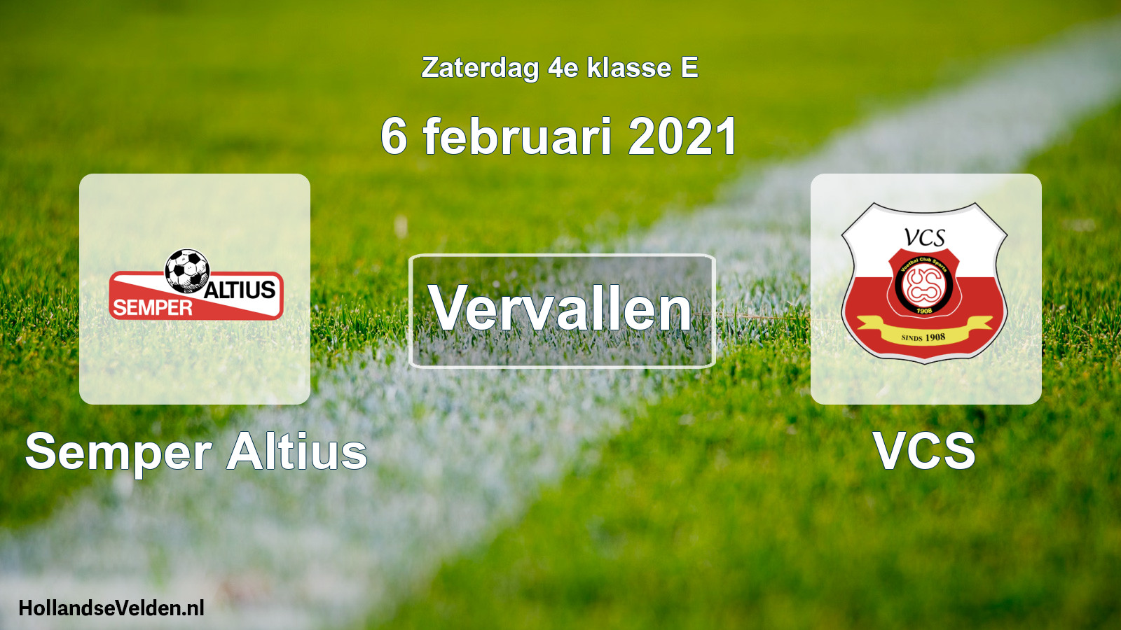 Scheduled Match: Semper Altius - VCS (6 February 2021)