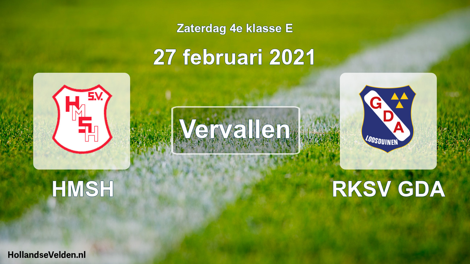Scheduled Match: HMSH - RKSV GDA (27 February 2021)