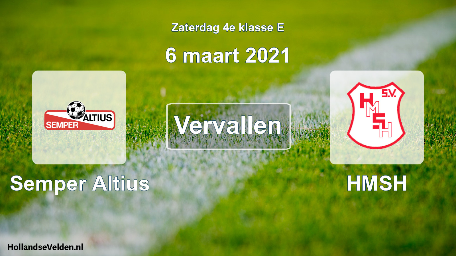 Scheduled Match: Semper Altius - HMSH (6 March 2021)