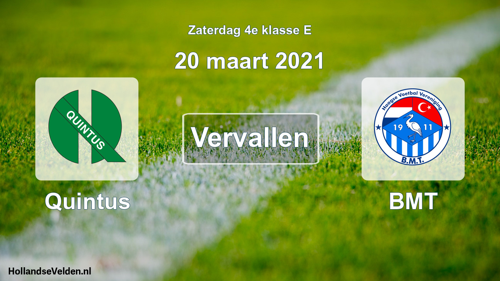 Scheduled Match: Quintus - BMT (20 March 2021)