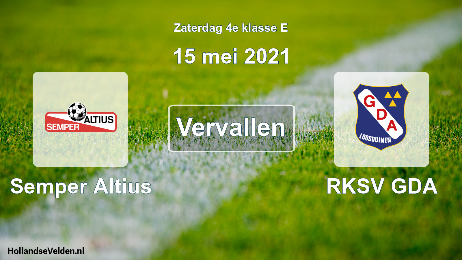 Scheduled Match: Semper Altius - RKSV GDA (15 May 2021)
