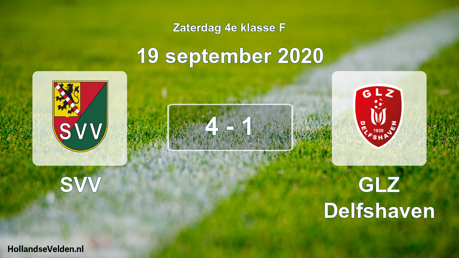 Total number of matches played: SVV - GLZ Delfshaven 4 - 1 (19 September 2020)