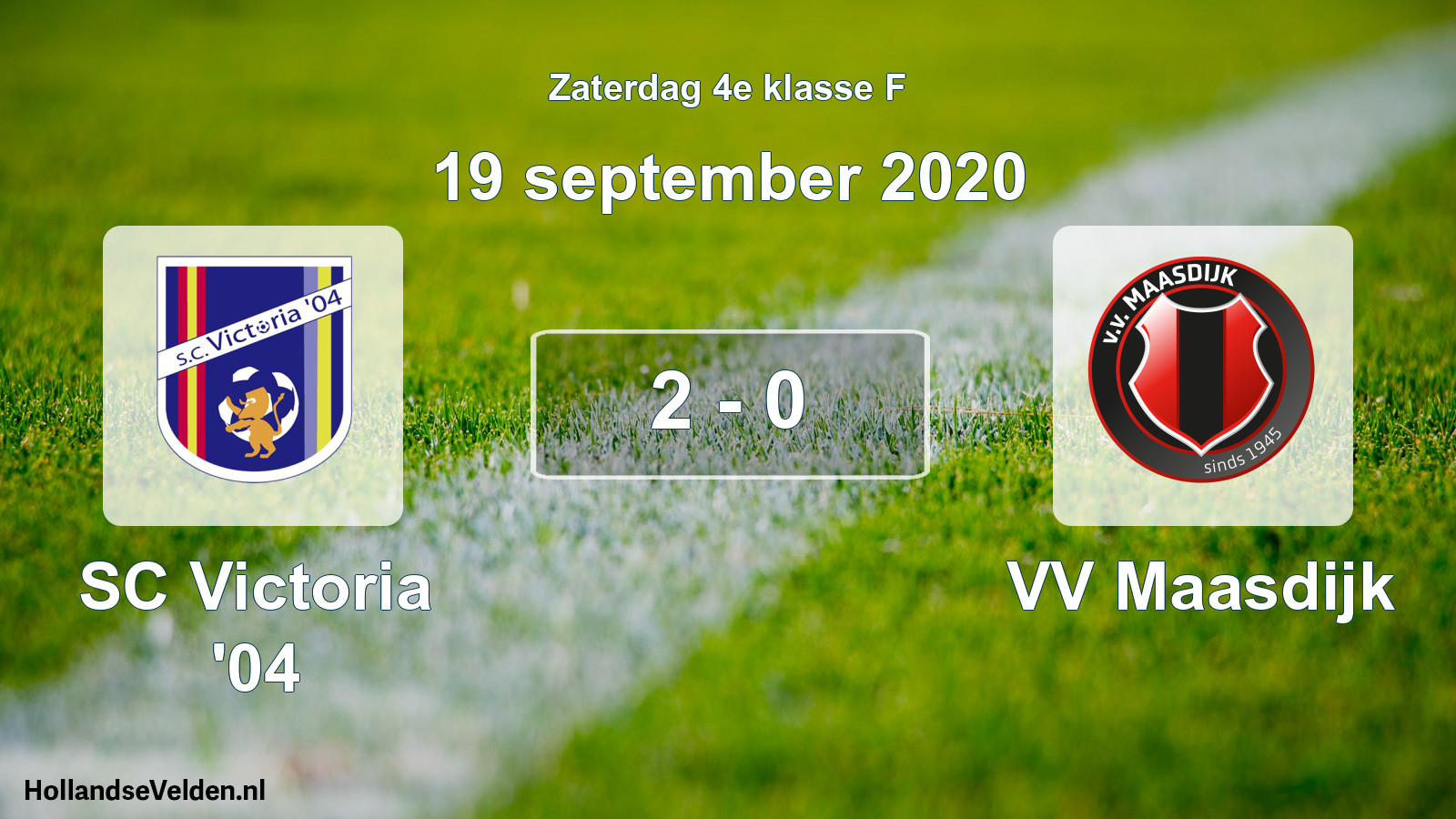Total number of matches played: SC Victoria '04 - VV Maasdijk 2 - 0 (19 September 2020)