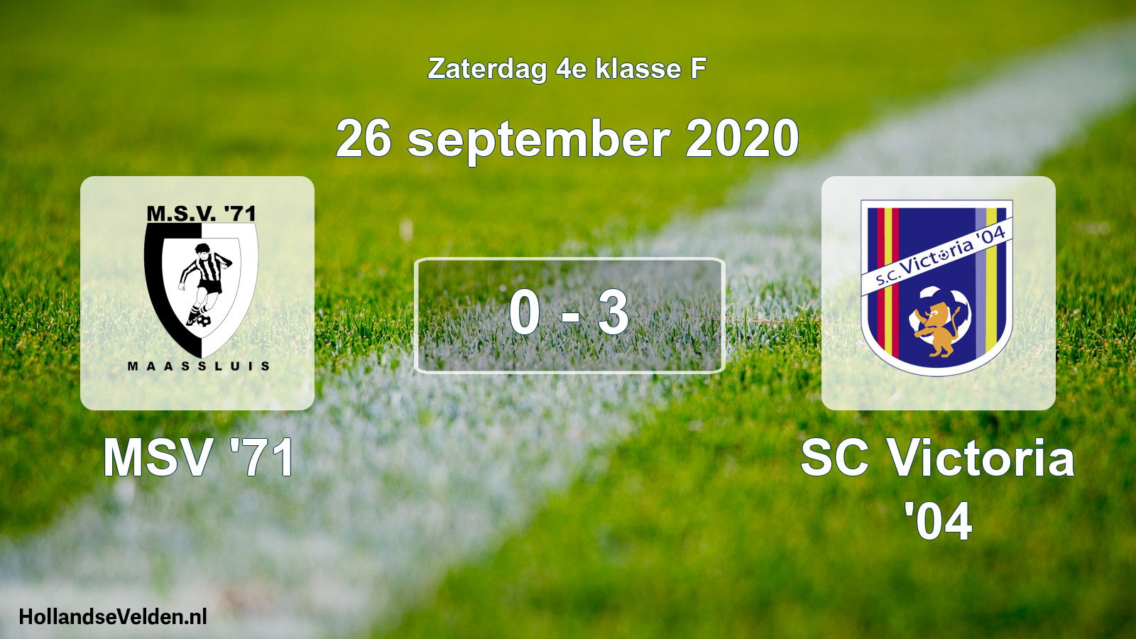 Total number of matches played: MSV '71 - SC Victoria '04 0 - 3 (26 September 2020)